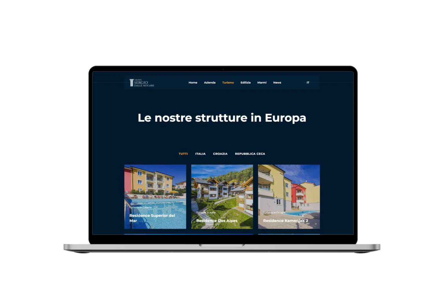 Sezione strutture del sito del gruppo