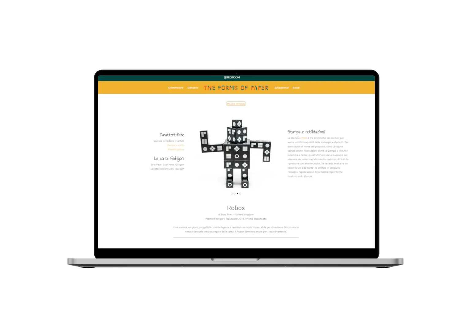 La piattaforma Le forme della carta su desktop, tablet e smartphone