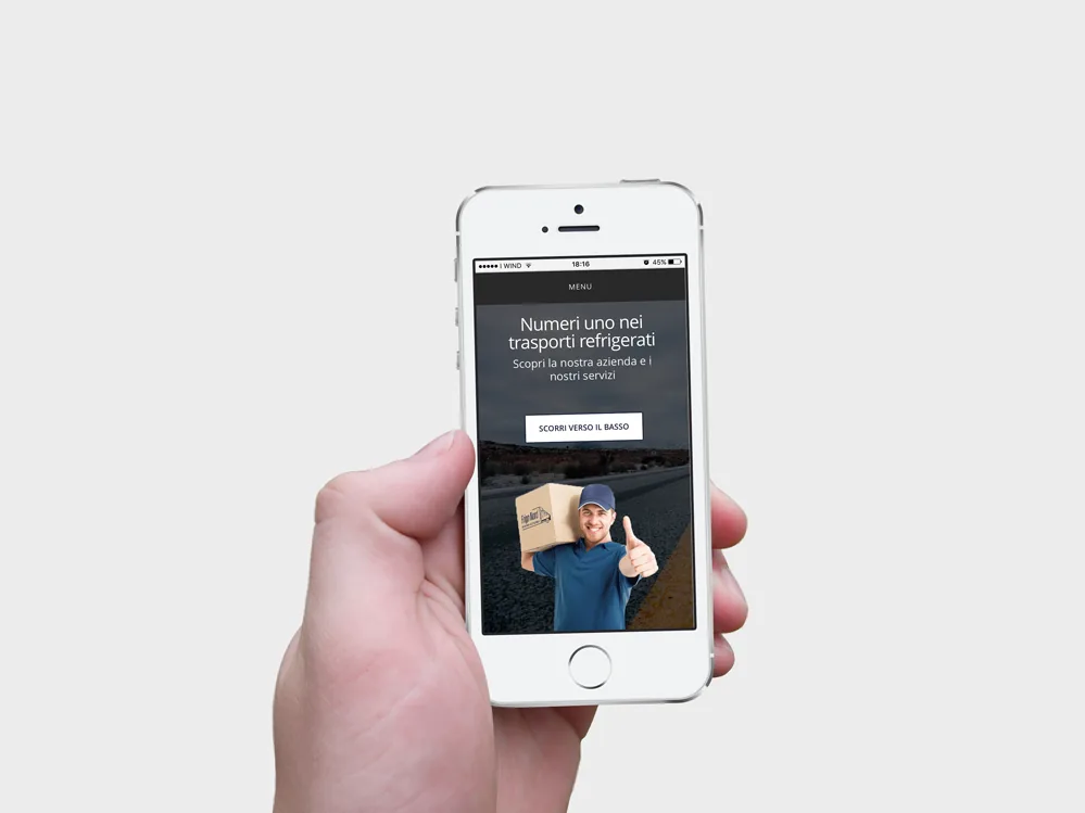 Il sito Frigo Nord su smartphone