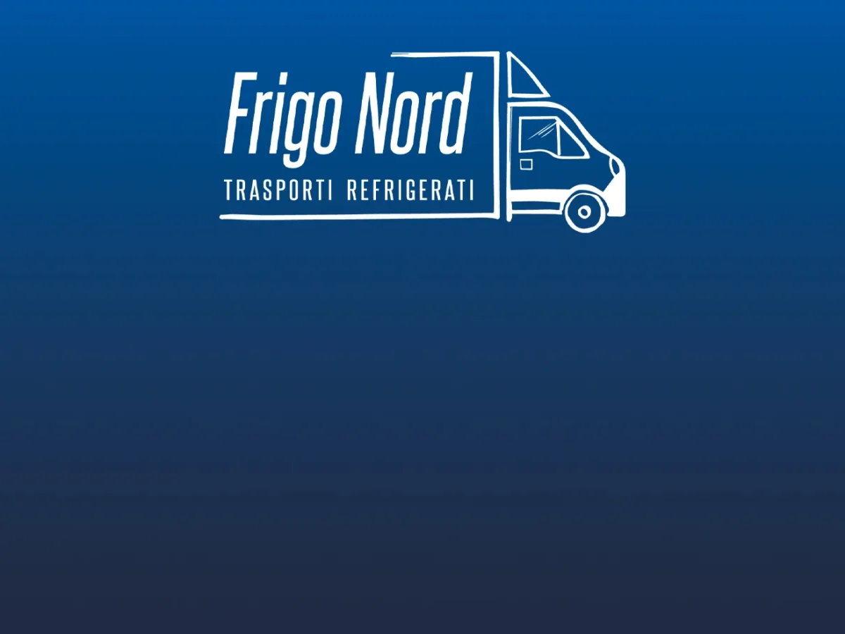 Marchio Frigo Nord su fondo blu