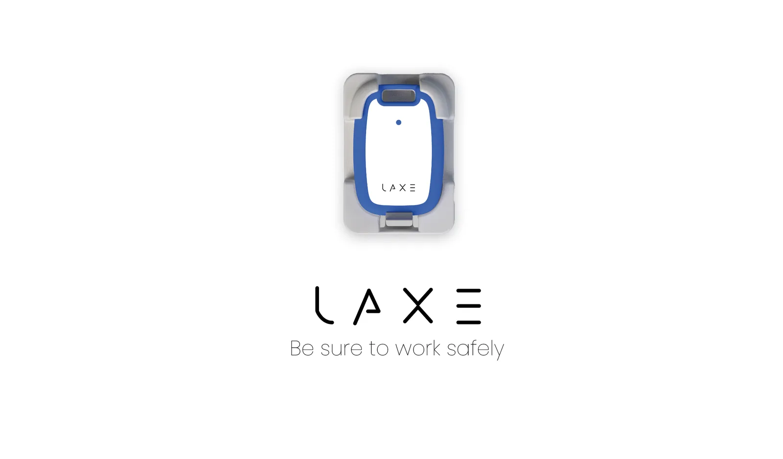 Marchio LAXE con il payoff Be sure to work safely